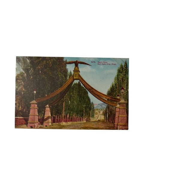 Vtg 1910s Postcard Eagle Gate, Salt Lake City, Utah Divided Back Unposted BYU - Picture 3 of 3